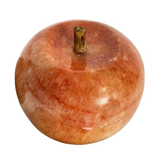 Marble Fruit Yellow Banana Tan Pear Red Apple-Excellent-Set of Three! - Picture 3 of 4